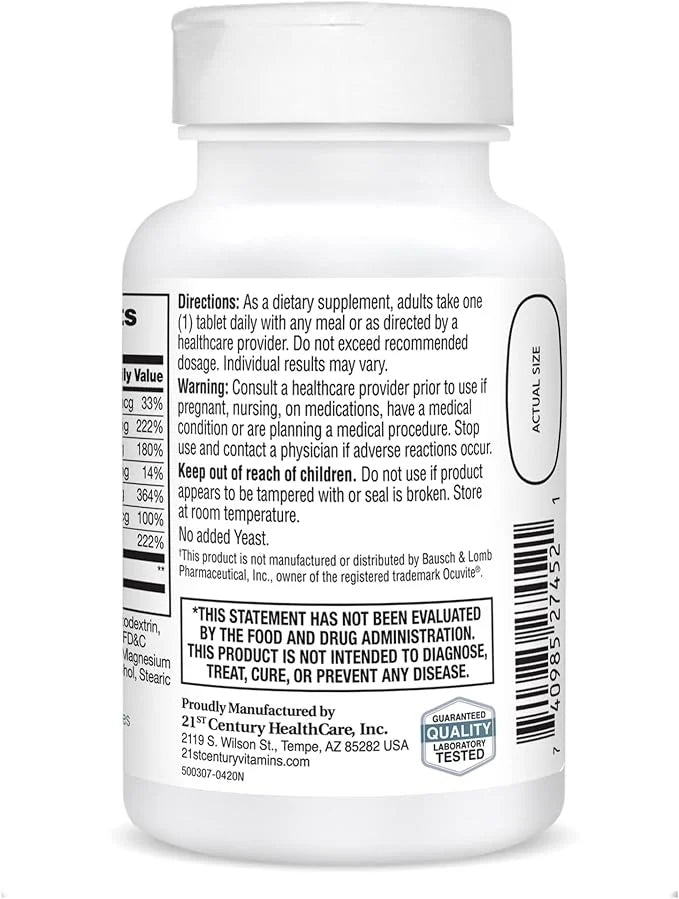 21st Century Healthy Eyes with Lutein 60 Count, (27452) (Pack 2)