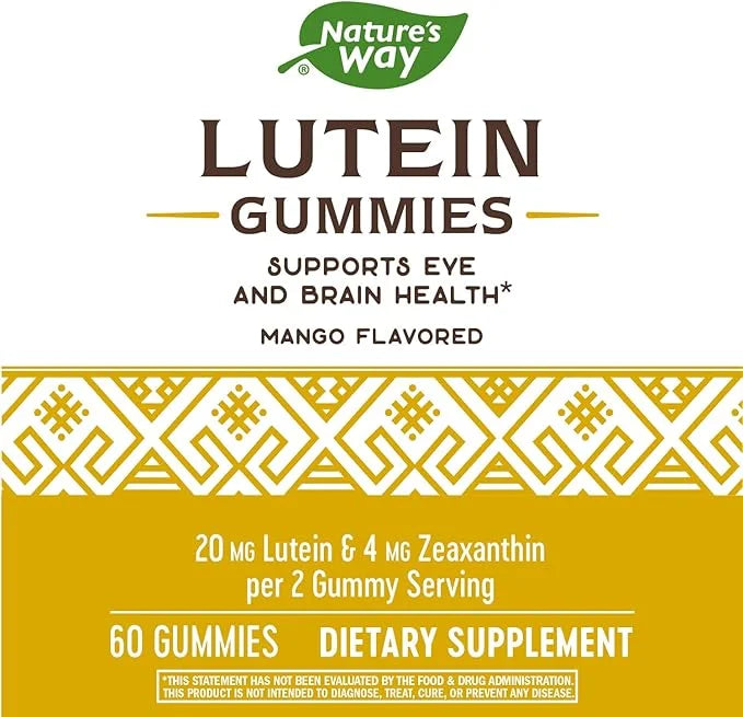 Nature's Way Lutein Gummies with Zeaxanthin, 60 Count