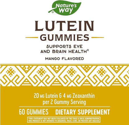 Nature's Way Lutein Gummies with Zeaxanthin, 60 Count