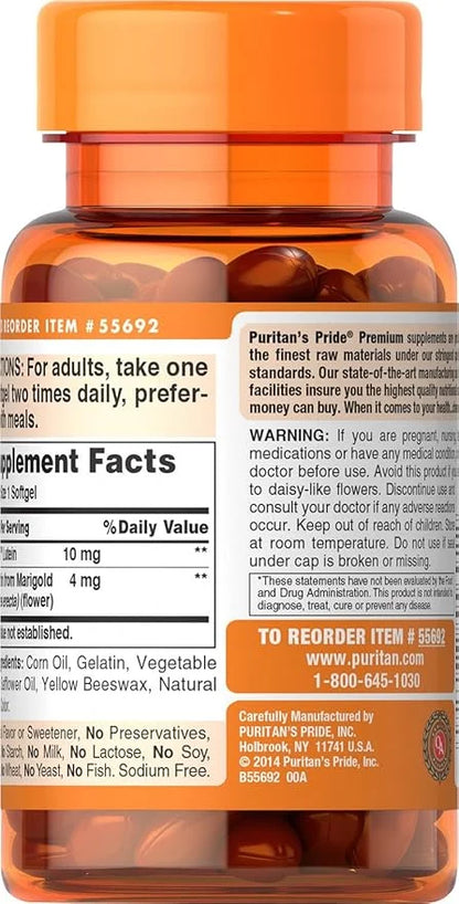 Puritan's Pride Zeaxanthin 4mg with Lutein 10mg, Supports 60 ct