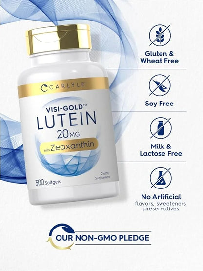 Carlyle Lutein and Zeaxanthin 20mg 300 Softgels