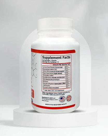 Premium Turmeric with Ginger & Glucosamine, 60 Capsules