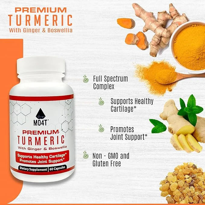 Premium Turmeric with Ginger & Glucosamine, 60 Capsules