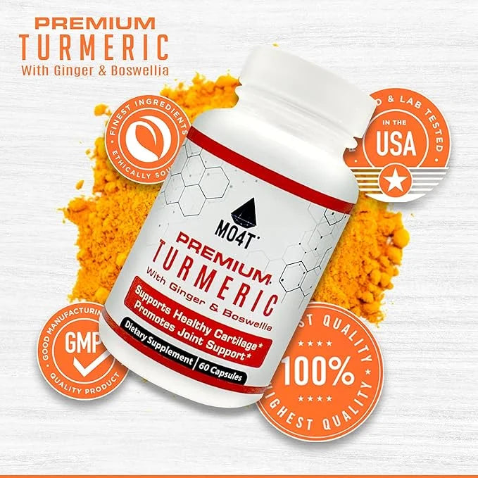 Premium Turmeric with Ginger & Glucosamine, 60 Capsules