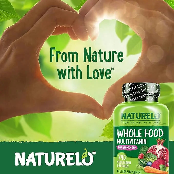 NATURELO Whole Food Multivitamin for Women 50+ (Iron 50 - 240 Vegan