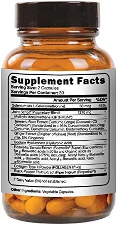 Suzy Cohen Joint Script Joint Support C3 Curcumin