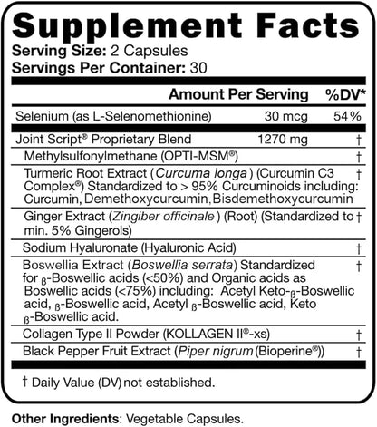 Suzy Cohen Joint Script Joint Support C3 Curcumin
