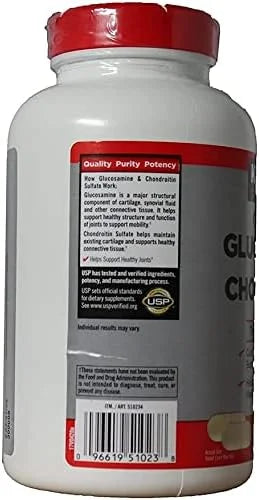 TZWK Kirkland Signature Extra Strength Glucosamine 1500mg/Chondroitin 1200mg 1200mg Sulfate 220 Tablets 2)