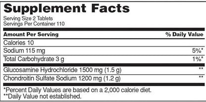 TZWK Kirkland Signature Extra Strength Glucosamine 1500mg/Chondroitin 1200mg 1200mg Sulfate 220 Tablets 2)