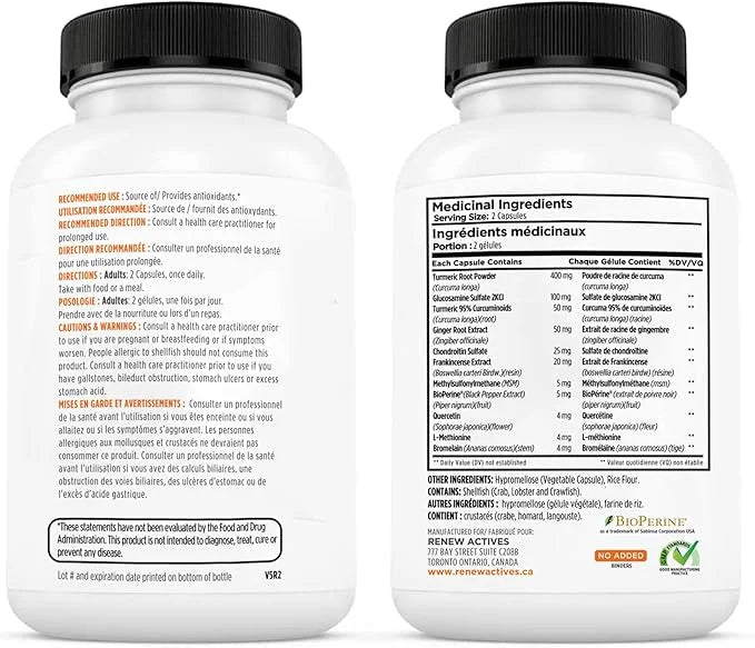 Renew Actives Turmeric Platinum 120 Capsules