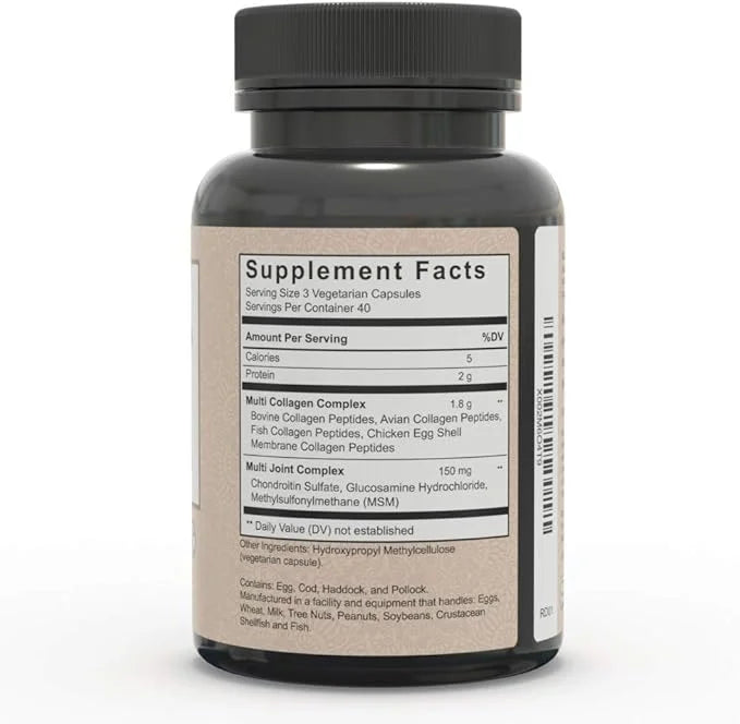 Alaya Naturals Hydrolyzed Multi Collagen Peptides 120 Count)