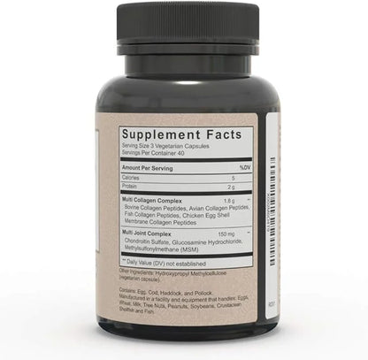 Alaya Naturals Hydrolyzed Multi Collagen Peptides 120 Count)