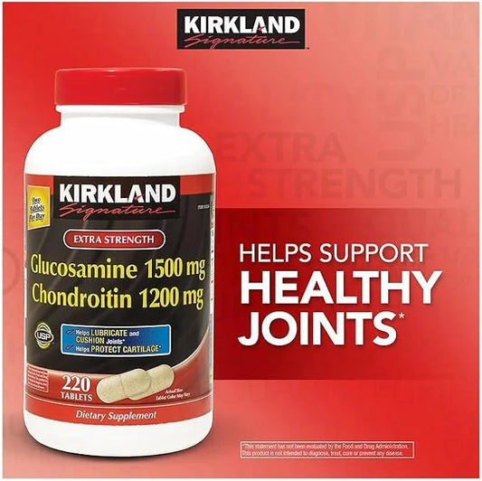 Kirkland Signature Extra Strength Glucosamine HCI 1500 mg 1200 mg 190 Tablets