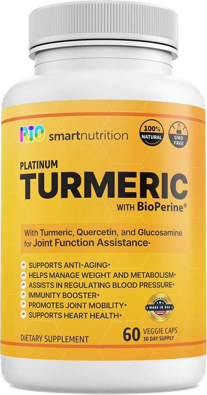 Rio Turmeric Platinum Supplement with Quercetin 60 Count
