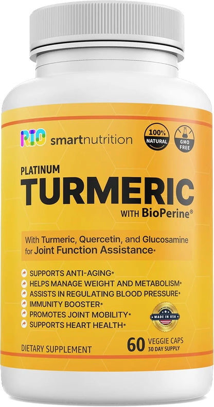 Rio Turmeric Platinum Supplement with Quercetin 60 Count