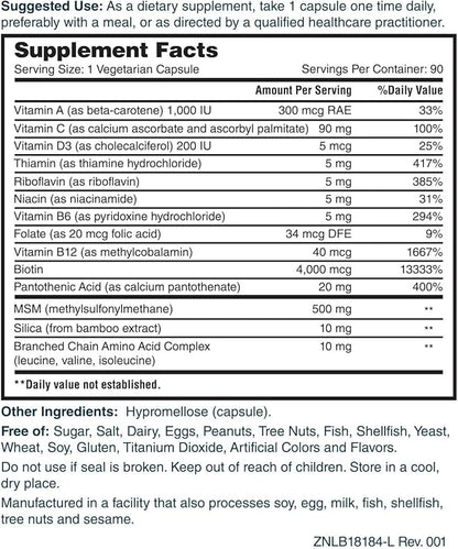Nature's Lab Hair Skin and Nails 90 Ct (90 Day