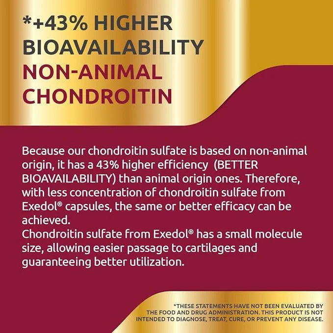 Chondroitin Glucosamine Capsules. Supports Joints and 120 Count