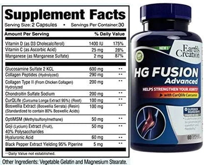 Earth's Creation HG Fusion Joint Health 2 Collagen (60 Capsules)