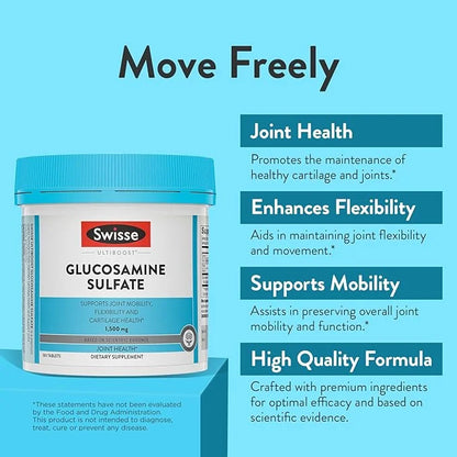 Swisse Glucosamine Sulfate Joint Support Supplement, 1500mg | 180 Tablets