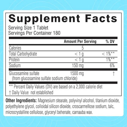 Swisse Glucosamine Sulfate Joint Support Supplement, 1500mg | 180 Tablets