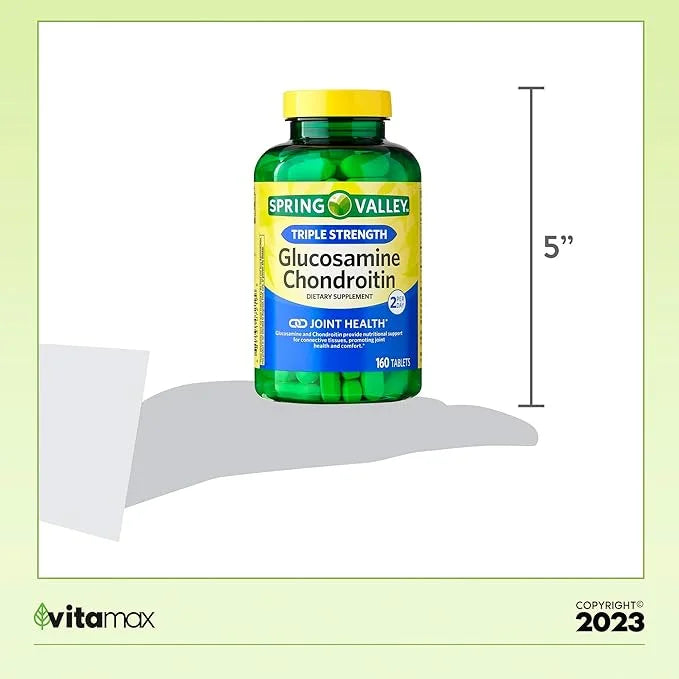 Spring Valley Triple Strength Glucosamine Chondroitin 160 Count (80 Days (2 Items)