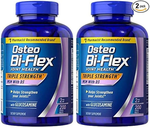 Osteo Biflex Triple Stregnth MSM Vitamin D3 200 200 tabs (2 Pack)