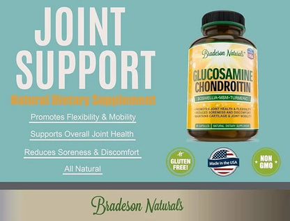 Joint Supplement with Glucosamine Chondroitin Turmeric 90 Capsules.