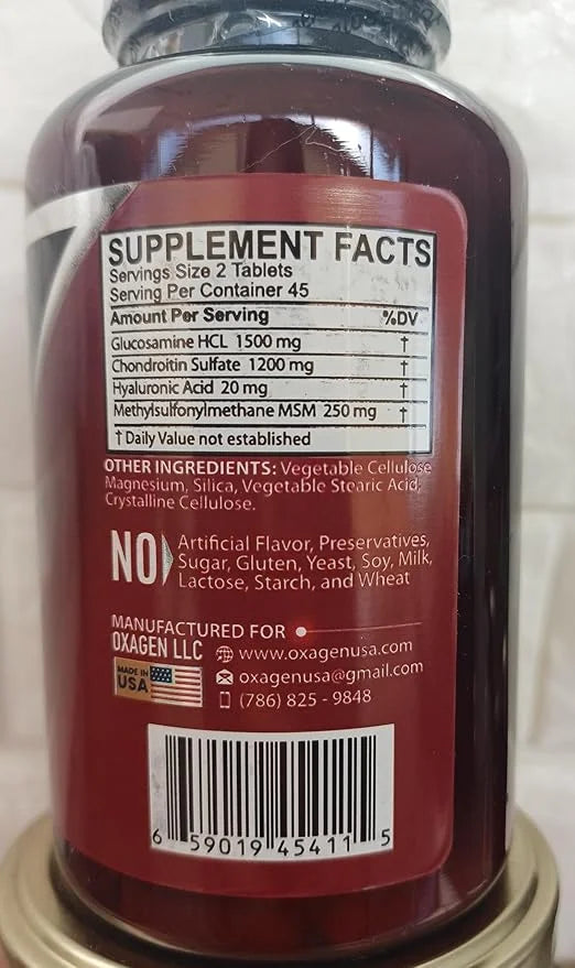 Glucosamine chondroitin msm hyaluronic Acid Oxa-Flex 90 tab