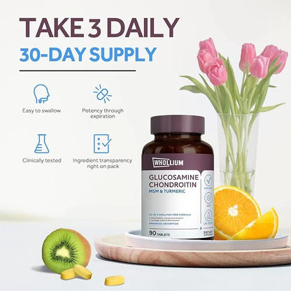 Glucosamine Chondroitin, 1500 mg Glucosamine HCl, 90 Tabs