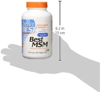 Doctor's Best MSM with OptiMSM, Joint 1000 mg, 180 Veggie