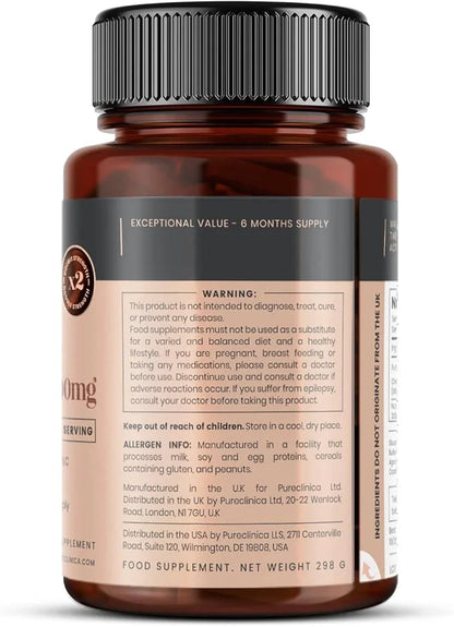 pureclinica High Strength 1500mg Glucosamine HCL 180 Tablets