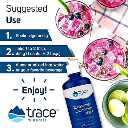 Trace Minerals | Liquid Glucosamine Chondroitin 32 Servings, 32 fl