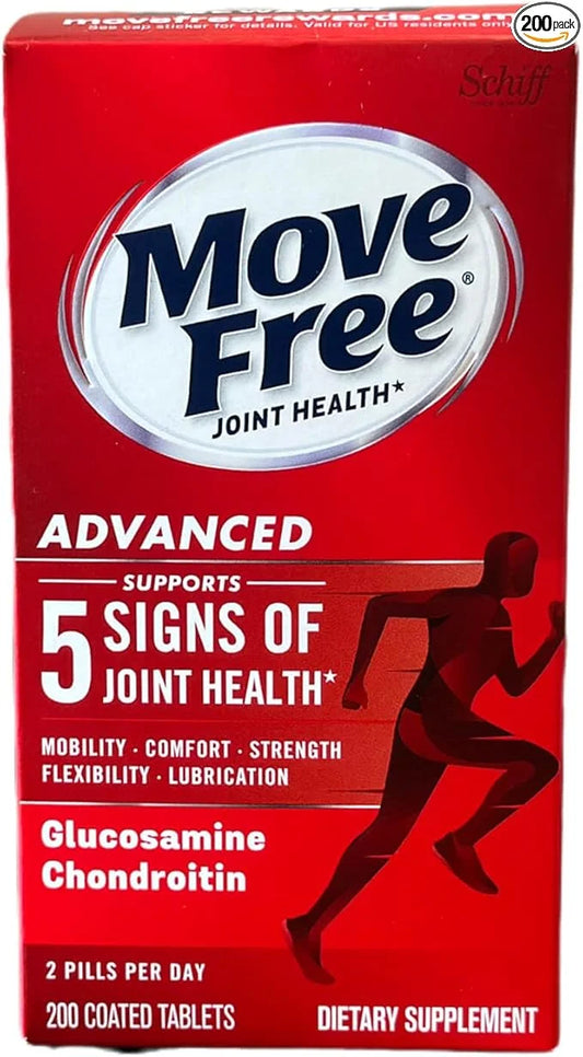 Move Free Advanced Glucosamine Chondroitin + 200 Tablets (100 Servings)*