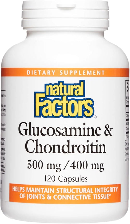 Natural Factors, Glucosamine & Chondroitin, Supports 120 Capsules