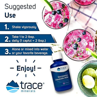 Trace Minerals | Liquid Glucosamine Chondroitin 16 Servings, 16 fl