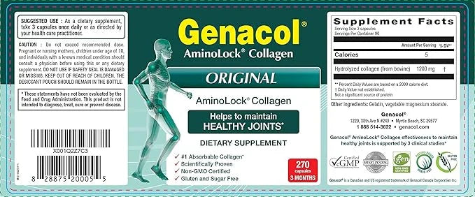 Genacol Collagen Peptides for Joint Support 270 Capsules