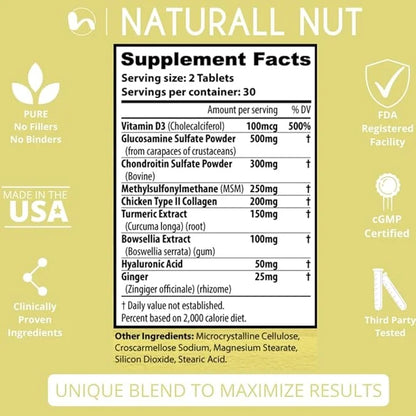 High Potency Joint Support Formulation, Antioxidant 60 Tablets