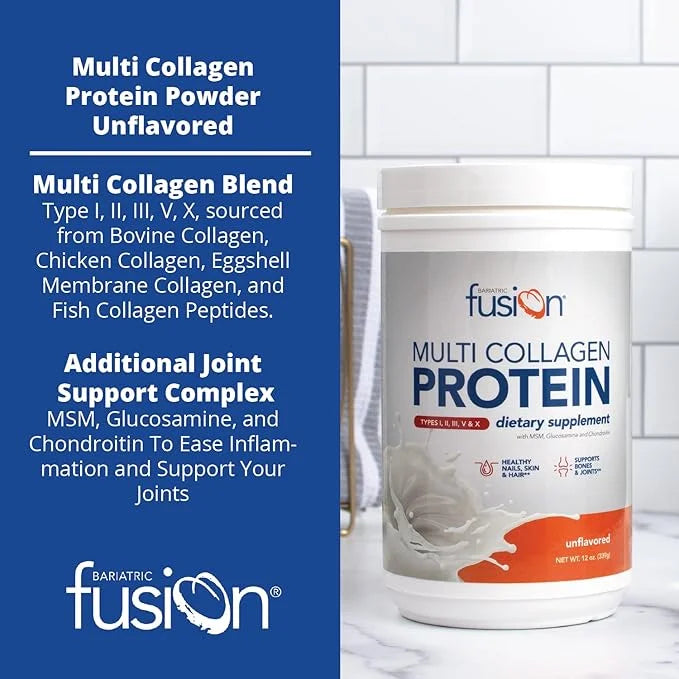 Bariatric Fusion Unflavored Multi Collagen Protein Powder 2 | 30 Servings