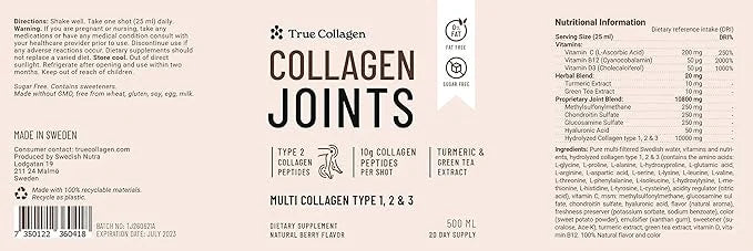 Joints 500ml - Premium 11000mg Collagen 20-day-supply