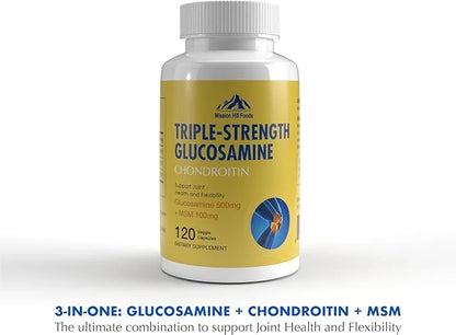 Glucosamine + Chondroitin + MSM 3-in-One 120 Count 4 Month