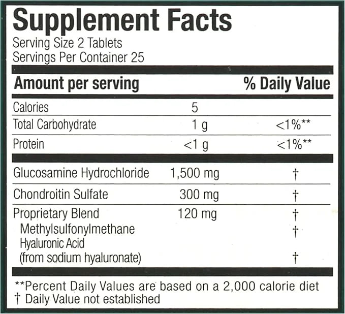 X Ray High Potency Joint Health 1500mg, Chondroitin 300mg, MSM 120 mg, 50 Count, 3