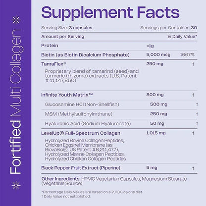 Multi Collagen Capsules: Fortified with TamaFlex®,