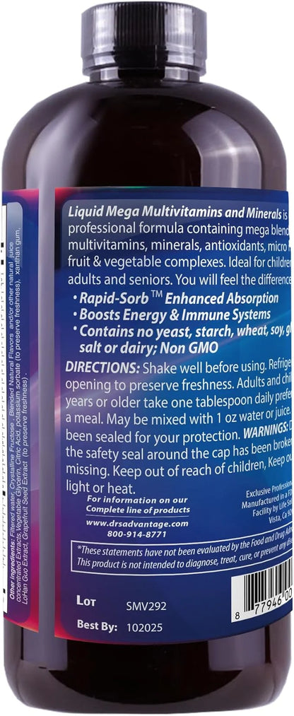 Drs Advantage - Liquid Mega MultiVitamins 32oz [Health