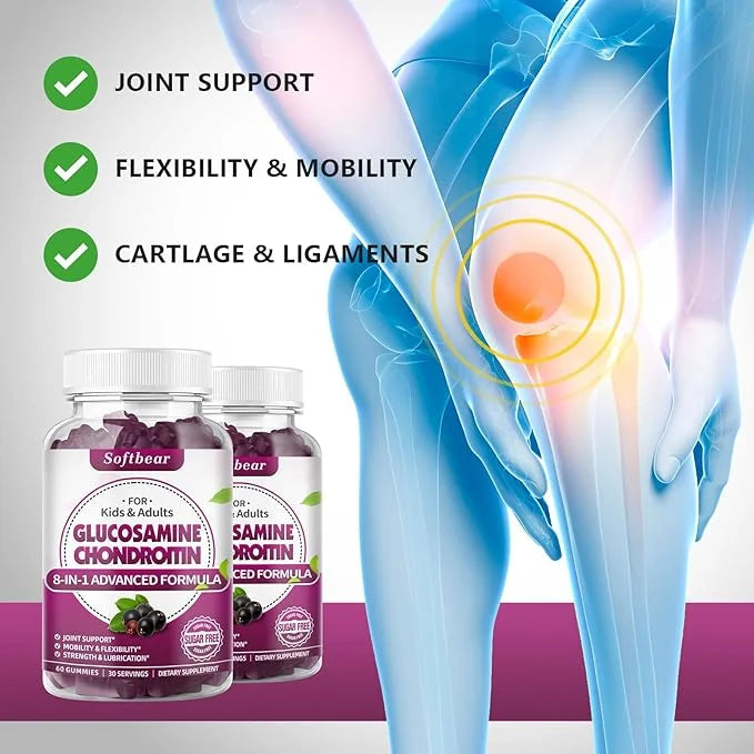 Glucosamine Chondroitin Gummies Sugar Free, Extra 120 Count