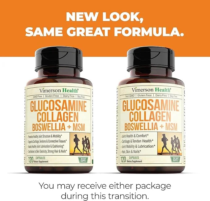 Glucosamine Chondroitin MSM with Collagen Powder. 120 caps