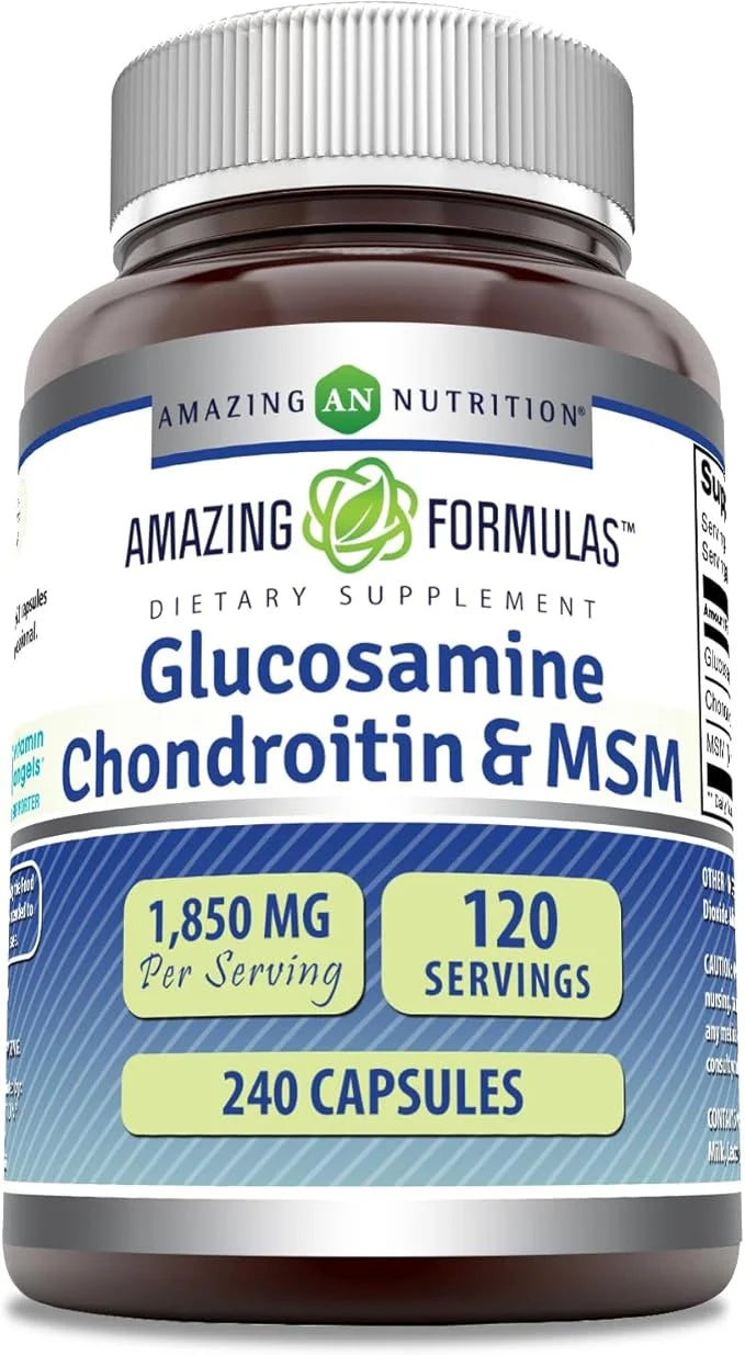 Amazing Formulas Glucosamine + Chondroitin + MSM 240 Capsules (240 Capsules)