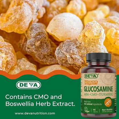 DEVA Vegan Glucosamine-MSM-CMO & Turmeric Supplement 90 Tablets 2)