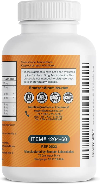 Bronson Glucosamine Chondroitin Turmeric & MSM 60 Capsules