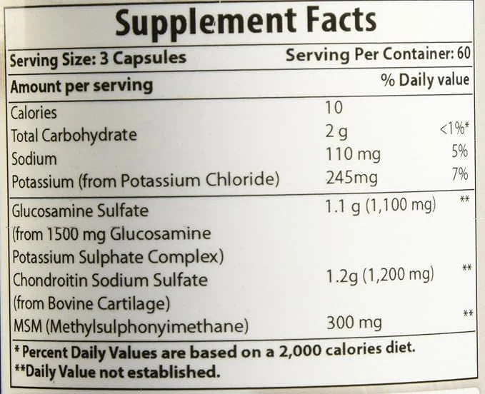 Best Naturals Glucosamine Chondroitin and MSM (Non-GMO) 180 Count