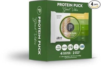 Protein Puck Plant Based Bars 13 grams 4 Count (1 Pack)